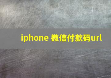 iphone 微信付款码url